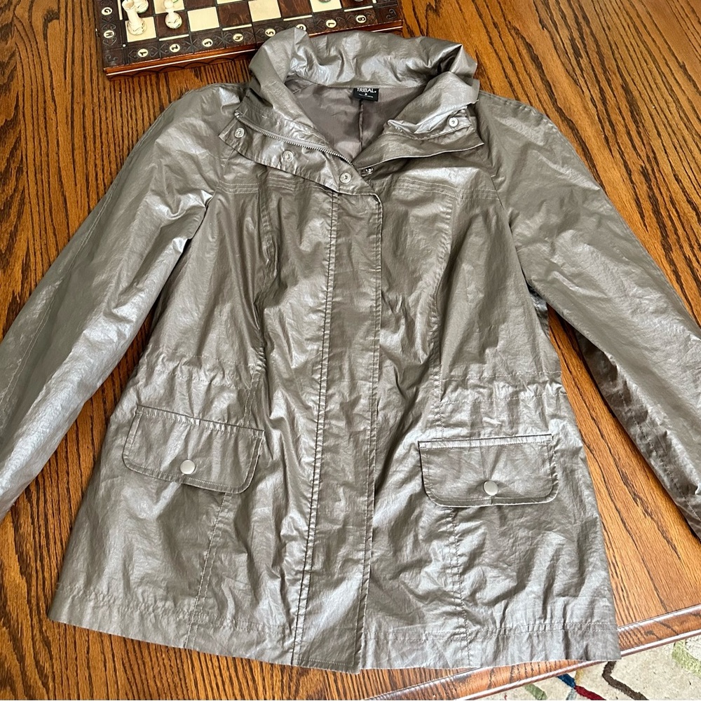 TRIBAL Women’s Cargo Rain Jacket sz 8